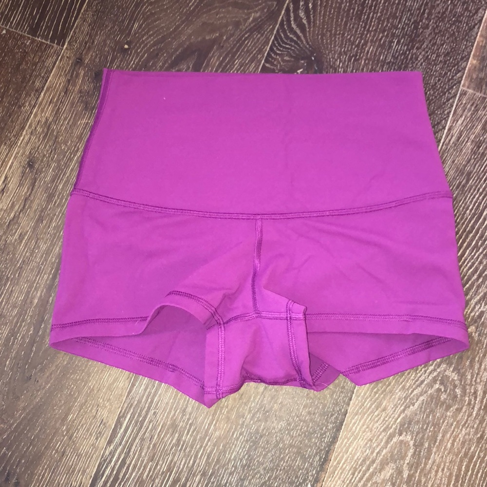 Lululemon “boogie” shorts, size 6, magenta colored